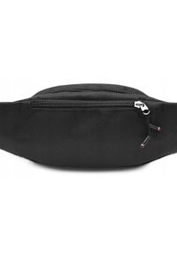 Męska Saszetka na Biodro (Nerka) - Pako Jeans - Czarna. Kolor: czarny. Materiał: poliester #10
