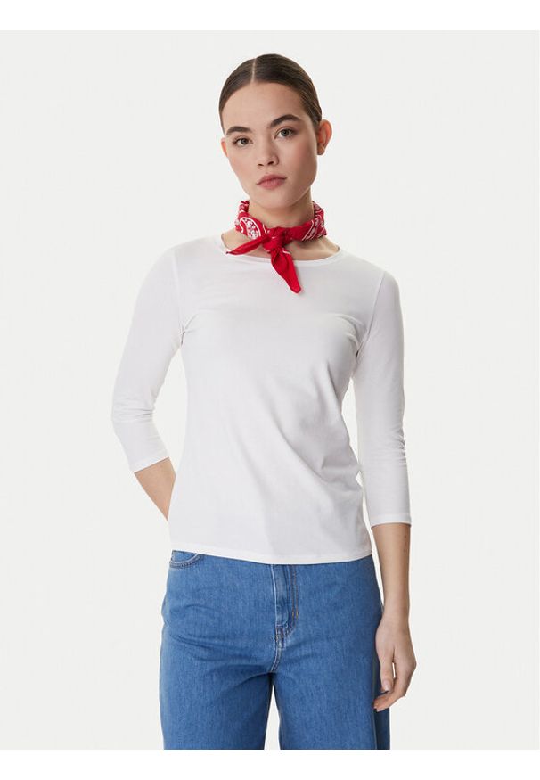 Weekend Max Mara Bluzka Multia 2615971011 Biały Regular Fit. Kolor: biały. Materiał: bawełna