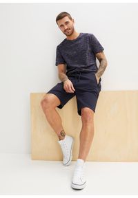 bonprix - Bermudy dresowe z praktycznymi kieszeniami na zamek. Kolor: niebieski. Materiał: dresówka #2