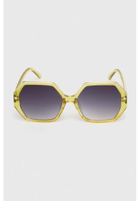 Jeepers Peepers okulary przeciwsłoneczne kolor zielony. Kolor: zielony. Wzór: geometria #3