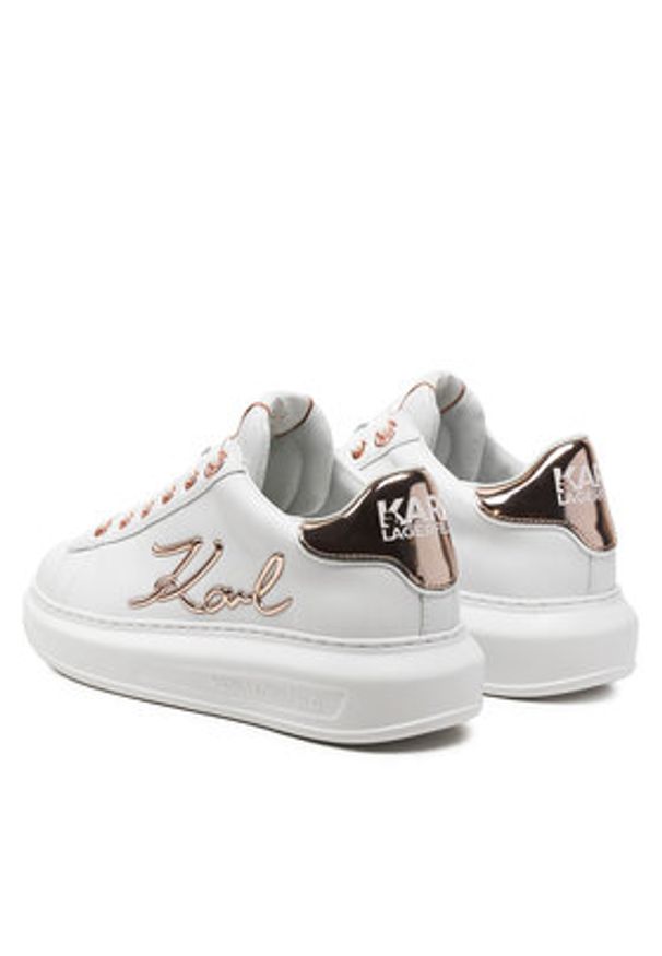 Karl Lagerfeld - KARL LAGERFELD Sneakersy KL62510A Biały. Kolor: biały. Materiał: skóra
