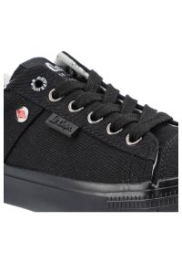 Czarne Trampki Lee Cooper Damskie Lekkie Półbuty. Okazja: na co dzień. Zapięcie: sznurówki. Kolor: czarny. Materiał: guma, materiał. Wzór: jednolity. Styl: casual, sportowy, klasyczny #4