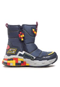 skechers - Skechers Śniegowce Cuboforce 402198L/NVRD Granatowy. Kolor: niebieski. Materiał: materiał