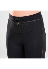 EVADICT - Legginsy do biegania w terenie damskie Kiprun Run 900. Kolor: czarny. Materiał: skóra, poliester. Długość: długie. Sport: bieganie