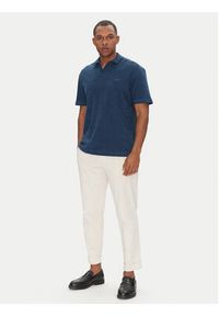 BOSS Polo Pe_Doubletowel 50539869 Granatowy Relaxed Fit. Typ kołnierza: polo. Kolor: niebieski. Materiał: bawełna #4