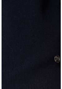 Tom Tailor Sweter damski kolor granatowy. Okazja: na co dzień. Typ kołnierza: kaptur. Kolor: niebieski. Materiał: dzianina. Długość rękawa: długi rękaw. Długość: długie. Styl: casual #3