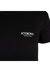 Iceberg T-shirt "C-neck" | ICE1UTS01 | Mężczyzna | Czarny. Kolor: czarny. Materiał: bawełna, elastan. Wzór: nadruk #7