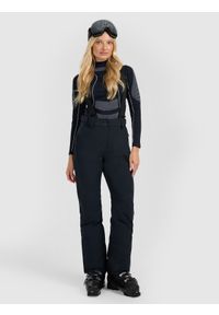 4f - 4F Spodnie narciarskie membrana 5000 damskie - czarne S. Stan: podwyższony. Kolor: czarny. Materiał: poliester, materiał. Wzór: gładki. Sezon: zima. Sport: narciarstwo #1