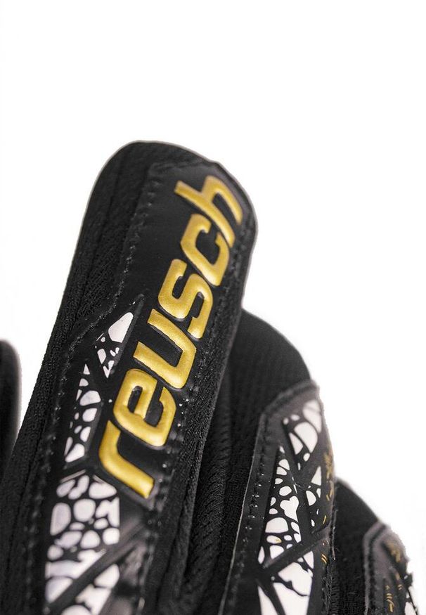 Reusch - Rękawice bramkarskie dziecięce REUSCH Attrakt Silver NC Finger Support Junior. Kolor: czarny, żółty, wielokolorowy