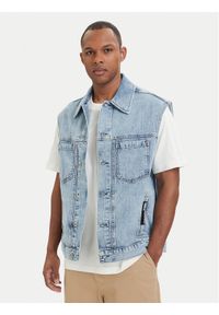 Karl Lagerfeld Jeans Kamizelka B2M14024 Niebieski jasny Regular Fit. Kolor: niebieski. Materiał: bawełna #1