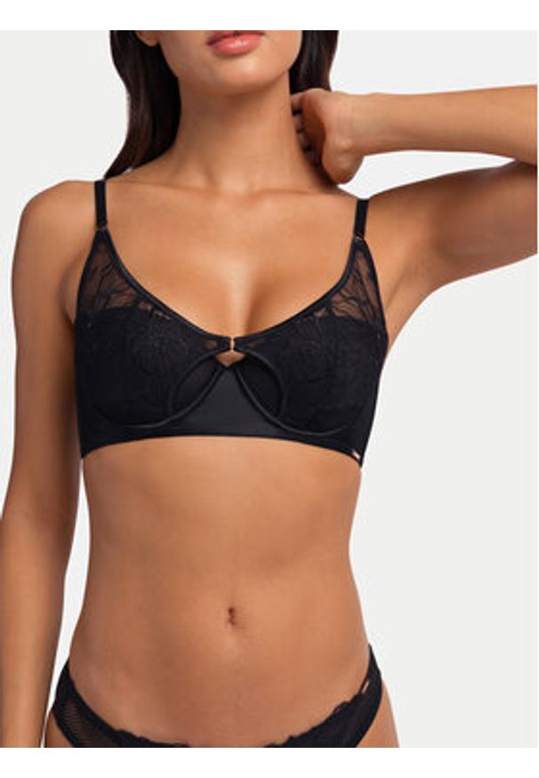 Dorina Biustonosz z fiszbiną Selah FXTT0058EM022 Czarny. Kolor: czarny. Materiał: syntetyk