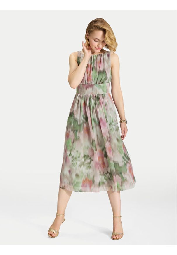 Swing Sukienka koktajlowa 5AK11700 Kolorowy Regular Fit. Materiał: syntetyk. Wzór: kolorowy. Styl: wizytowy
