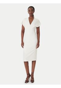 Patrizia Pepe Sukienka koktajlowa 8A1663/A6F5-W409 Écru Regular Fit. Materiał: syntetyk. Styl: wizytowy #1