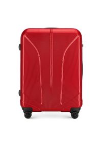 Wittchen - Duża walizka z polikarbonu żłobiona. Kolor: czerwony. Materiał: guma #1