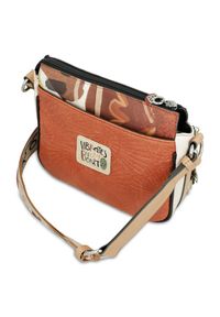 Pomarańczowa Damska Listonoszka Na Ramię Anekke Z Laleczką. Kolor: pomarańczowy. Wzór: aplikacja. Materiał: zdobione. Styl: casual, boho. Rodzaj torebki: na ramię #9