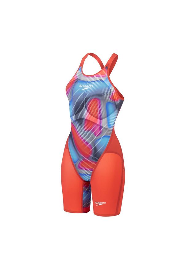 Strój kąpielowy startowy damski Speedo Lzr Valor 2.0 Openback. Kolor: czerwony, niebieski, wielokolorowy