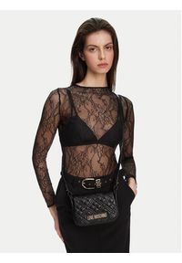 Love Moschino - LOVE MOSCHINO Torebka JC4139PP1MLA0000 Czarny. Kolor: czarny. Materiał: skórzane