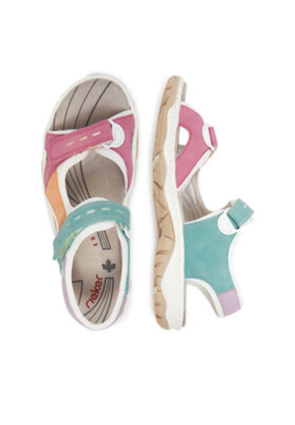 Rieker Sandały CEO-68866-92 Różowy. Kolor: różowy. Materiał: materiał