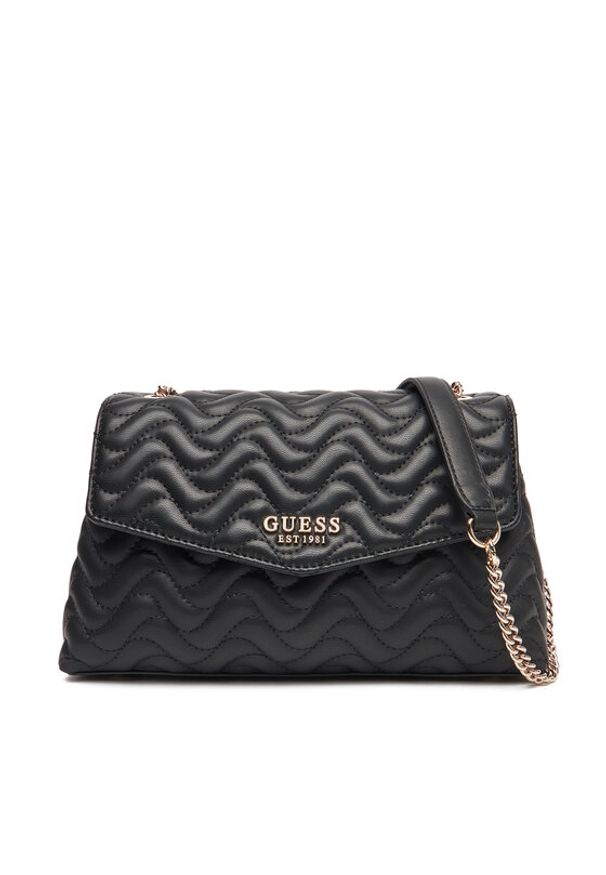 Guess Torebka Melisandra HWQG96 53210 Czarny. Kolor: czarny. Materiał: skórzane
