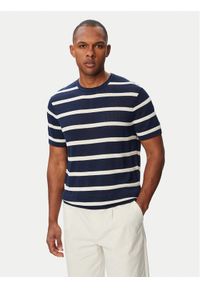 TOMMY HILFIGER - Tommy Hilfiger T-Shirt Breton MW0MW43942 Granatowy Regular Fit. Kolor: niebieski. Materiał: bawełna #1