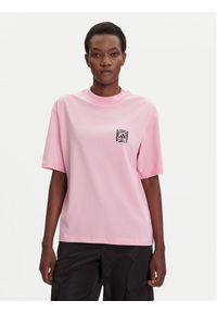 Adidas - adidas T-Shirt Animal Graphic JV8532 Różowy Loose Fit. Kolor: różowy. Materiał: bawełna