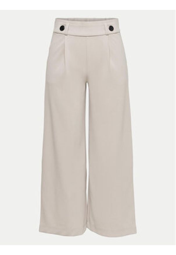 JDY Kuloty Geggo 15208417 Beżowy Wide Leg. Kolor: beżowy. Materiał: syntetyk
