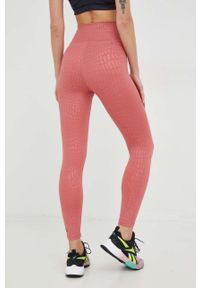 adidas Performance legginsy treningowe Optime damskie kolor różowy wzorzyste. Kolor: różowy. Materiał: lycra, materiał, włókno, skóra. Styl: sportowy. Sport: fitness #3