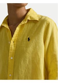 Polo Ralph Lauren Koszula 211970730502 Żółty Regular Fit. Typ kołnierza: polo. Kolor: żółty. Materiał: len #2