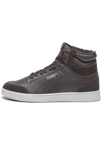 Buty do chodzenia męskie Puma Shuffle Mid Fur Flat. Kolor: szary. Materiał: guma, syntetyk, tkanina, materiał. Sport: turystyka piesza