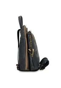 Granatowy Elegancki Damski Plecak Anekke. Kolor: niebieski. Materiał: materiał. Wzór: nadruk, haft, aplikacja. Styl: elegancki #8