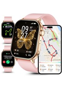 Rubicon - Zegarek damski SMARTWATCH F42 -GPS- różowy PROF. Rodzaj zegarka: smartwatch. Kolor: różowy #1