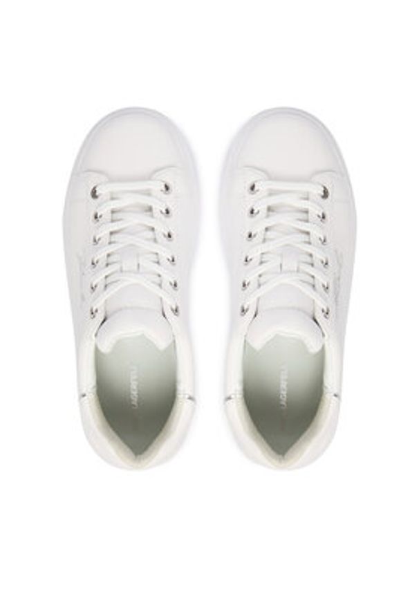 Karl Lagerfeld - KARL LAGERFELD Sneakersy Anakapri KL63518A Biały. Kolor: biały. Materiał: skóra