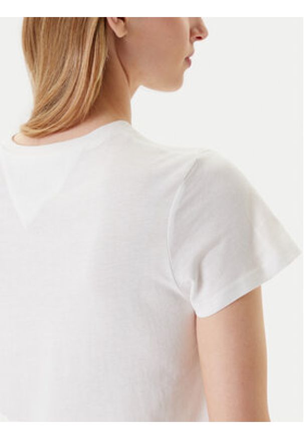 Tommy Jeans T-Shirt Essential DW0DW21404 Biały Regular Fit. Kolor: biały. Materiał: bawełna