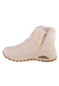 skechers - Buty do chodzenia damskie Skechers Uno Rugged Fall Air. Wysokość cholewki: za kostkę. Zapięcie: sznurówki. Kolor: beżowy. Materiał: syntetyk, materiał. Szerokość cholewki: normalna. Sport: turystyka piesza