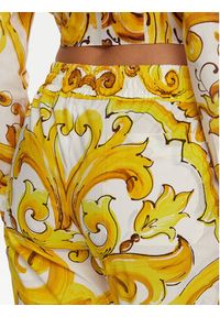 DOLCE & GABBANA - Dolce&Gabbana Spodnie materiałowe FTC4PT HH5EA Żółty Regular Fit. Kolor: żółty. Materiał: bawełna #4