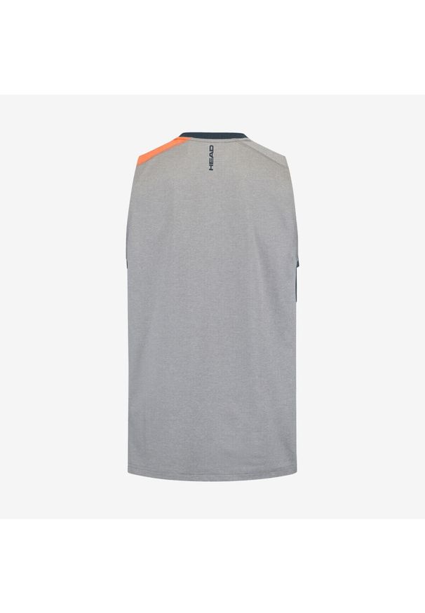 Head - Koszulka bez rękawów męska TANK TOP PADEL. Kolor: pomarańczowy, wielokolorowy, szary. Długość rękawa: bez rękawów