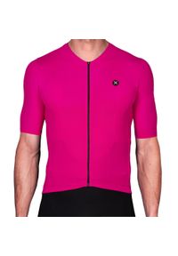 LUXA - Koszulka Rowerowa Męska z krótkim rękawem Luxa Supreme. Kolor: różowy. Materiał: elastan, poliamid. Długość rękawa: krótki rękaw. Długość: krótkie