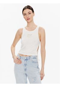 Calvin Klein Jeans Top J20J221062 Écru Regular Fit. Materiał: bawełna #1