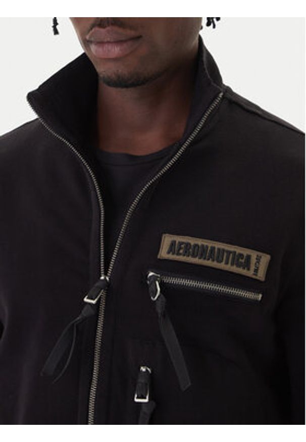 Aeronautica Militare Bluza 252FE2069UF00668 Czarny Regular Fit. Kolor: czarny. Materiał: bawełna