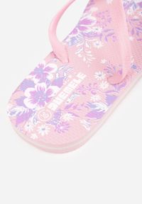 Born2be - Różowe Basenowe Japonki z Lekkiej Pianki Ozdobione Kwiatowym Printem Meniss. Okazja: na co dzień, na plażę. Kolor: różowy. Wzór: kwiaty, nadruk, aplikacja. Sezon: lato. Styl: wakacyjny, casual #6
