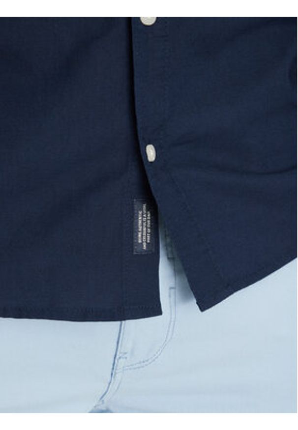 Blend Koszula 20718400 Granatowy Regular Fit. Kolor: niebieski. Materiał: bawełna