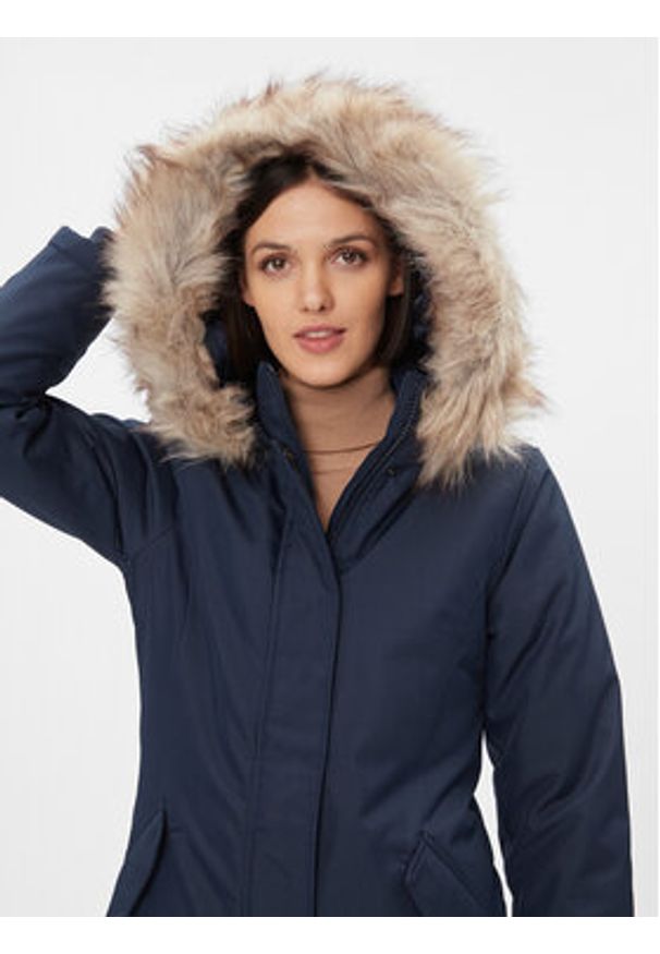 only - ONLY Parka 15300633 Granatowy Regular Fit. Kolor: niebieski. Materiał: syntetyk