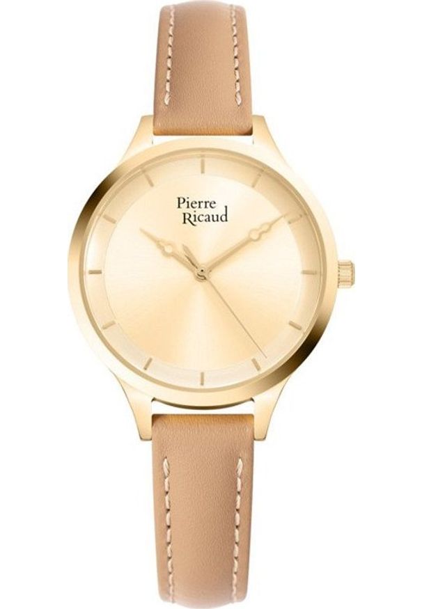 Zegarek Pierre Ricaud Zegarek damski Pierre Ricaud P21015.1V11Q beżowy. Kolor: beżowy