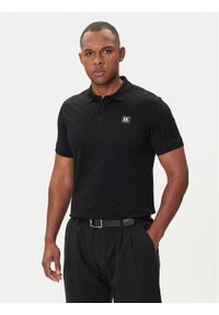 Karl Lagerfeld - KARL LAGERFELD Polo 745006 554201 Czarny Regular Fit. Typ kołnierza: polo. Kolor: czarny. Materiał: bawełna