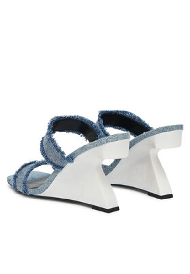 Karl Lagerfeld - KARL LAGERFELD Klapki Waverly KL34611D Niebieski. Kolor: niebieski. Materiał: materiał