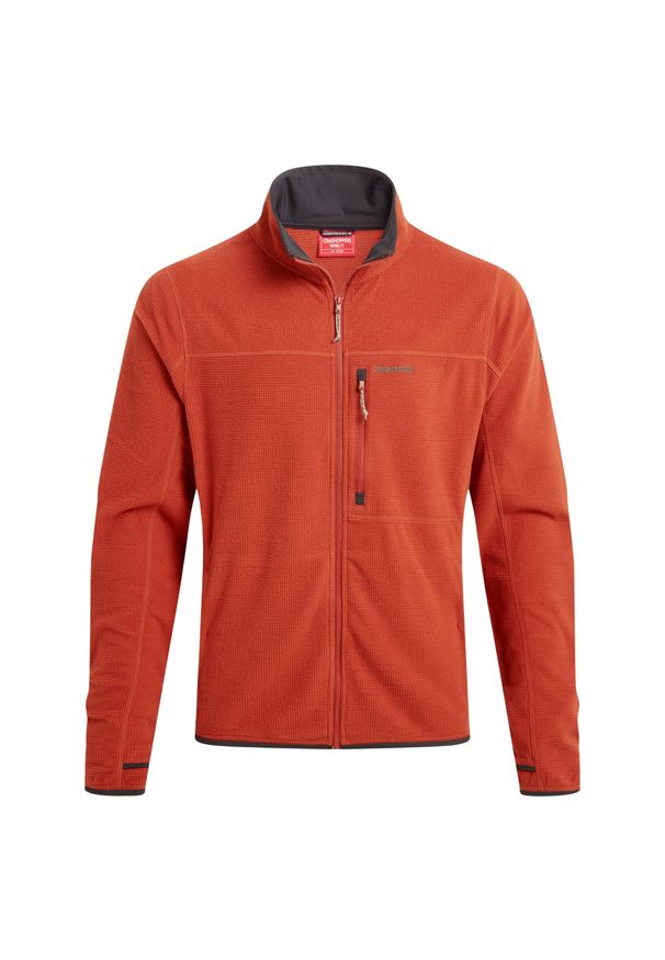 CRAGHOPPERS - Bluza rozpinana męska Craghoppers NosiLife Spry Jacket. Kolor: czerwony. Materiał: polar. Sport: turystyka piesza