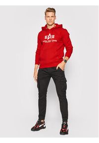 Alpha Industries Bluza Basic 178312 Czerwony Regular Fit. Kolor: czerwony. Materiał: bawełna #4