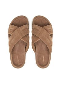 Inuikii Klapki Suede Crossed 50102-500 Beżowy. Kolor: beżowy. Materiał: zamsz, skóra #6