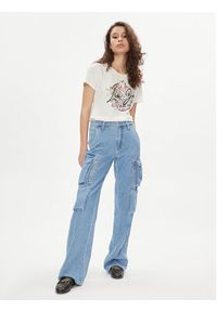 Liu Jo T-Shirt TA4202 JS003 Écru Regular Fit. Materiał: bawełna #5