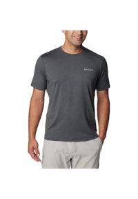 columbia - Koszulka sportowa męska Columbia Tech Trail Crew Neck II z krótkim rękawem. Kolor: szary. Materiał: poliester, elastan. Długość rękawa: krótki rękaw. Długość: krótkie. Sport: turystyka piesza #1